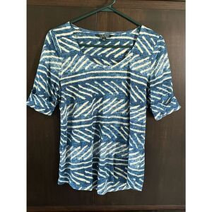 Ralph Lauren Blue Linen T-Shirt Small